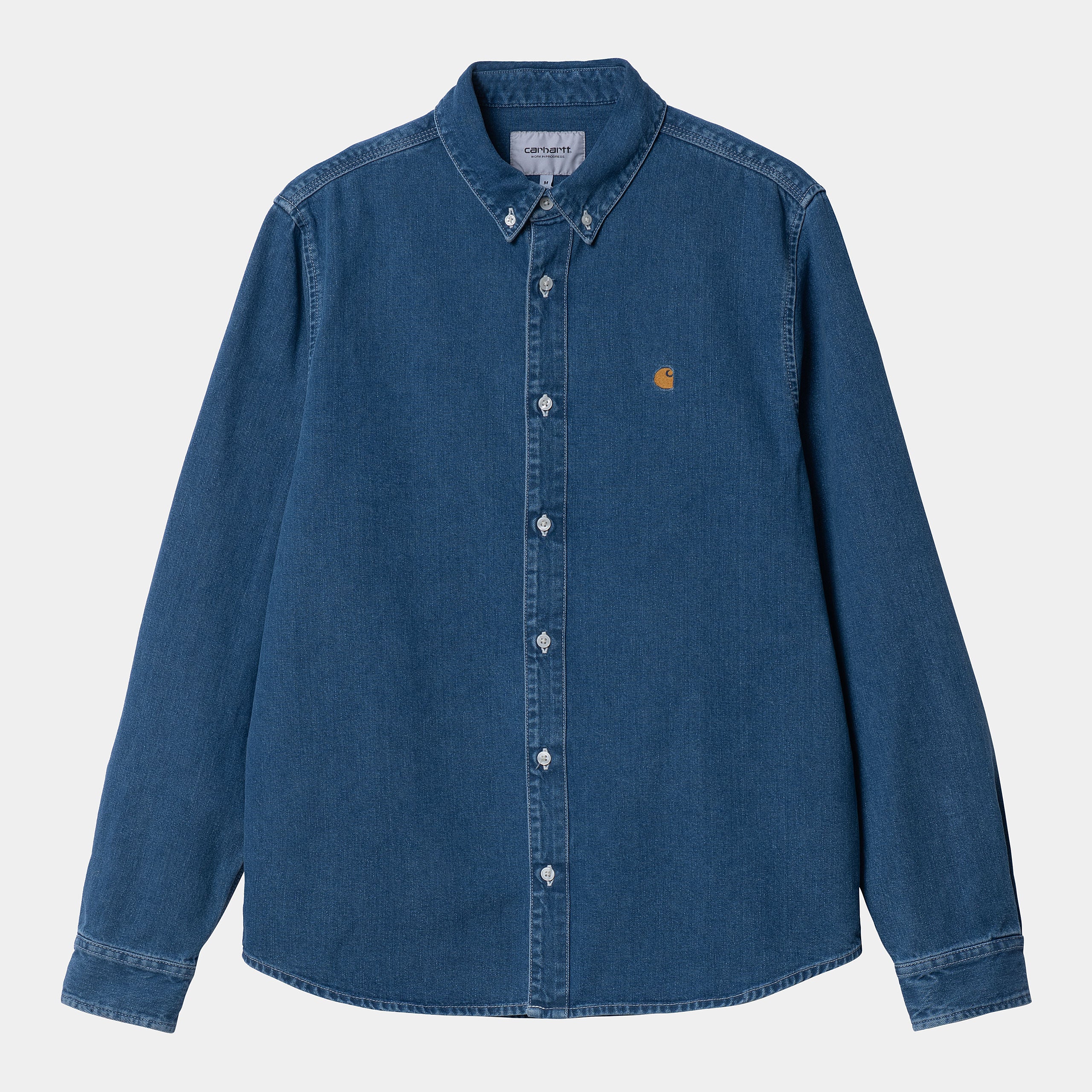 Carhartt WIP LS Weldon Shirt - Blue Heavy Stone Wash