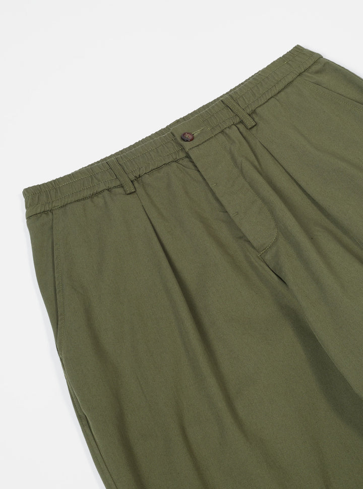 Universal Works Pleated Track Pant - Light Olive