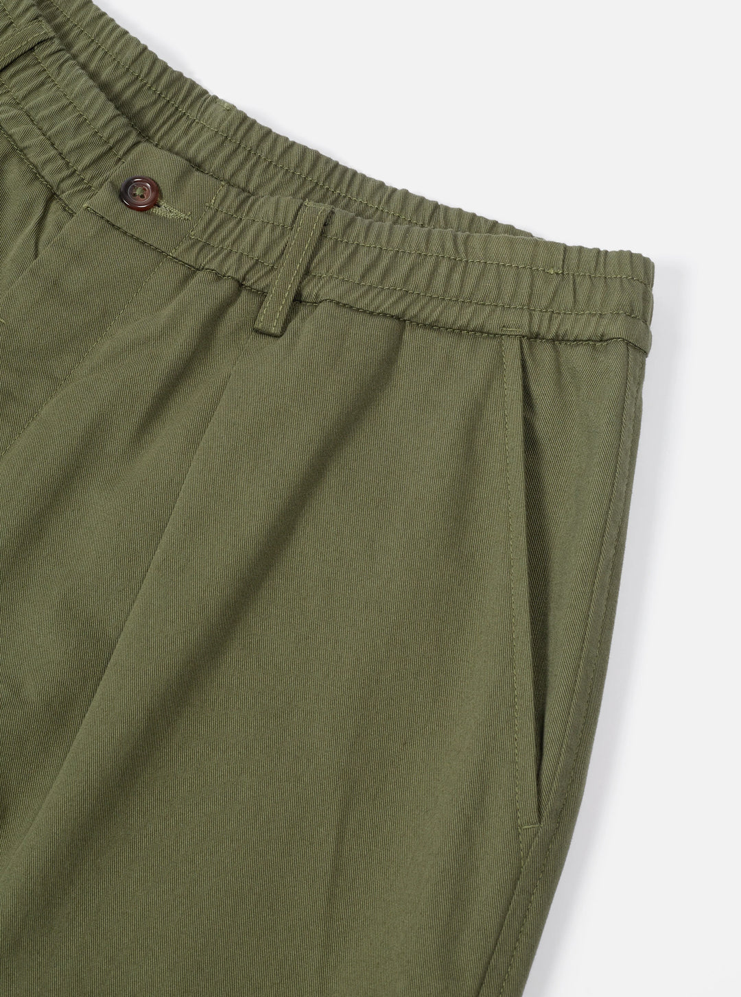 Universal Works Pleated Track Pant - Light Olive