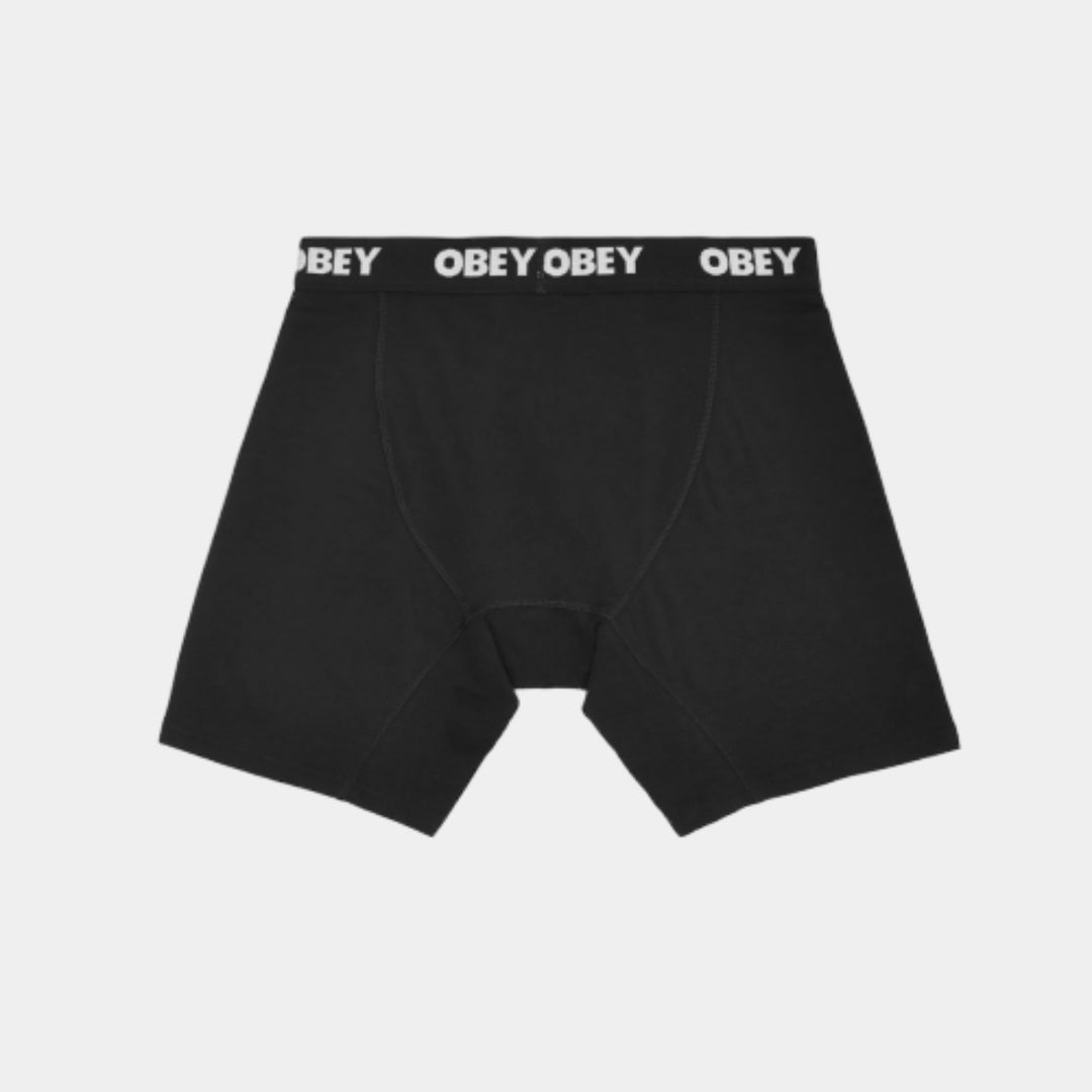 Obey Established Works 2 Pack Boxer Briefs  - Black