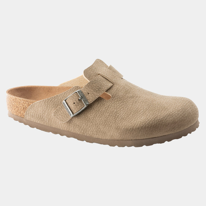 Birkenstock Boston Clog Sandals - Desert Dust Grey Taupe