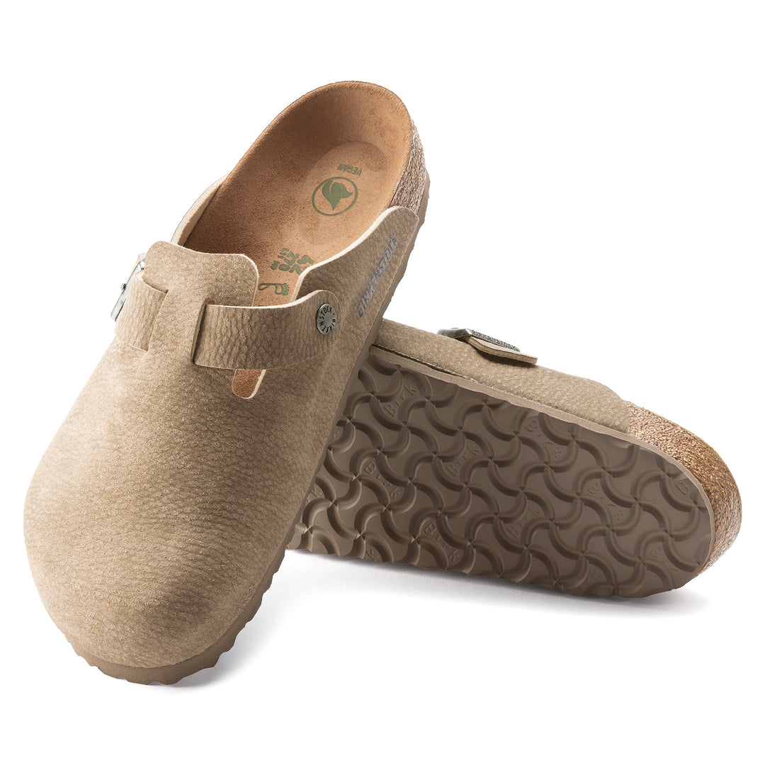 Birkenstock Boston Clog Sandals - Desert Dust Grey Taupe