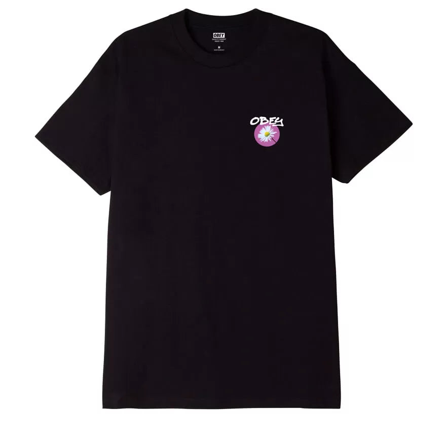 Obey Daisy Spray T-Shirt - Black