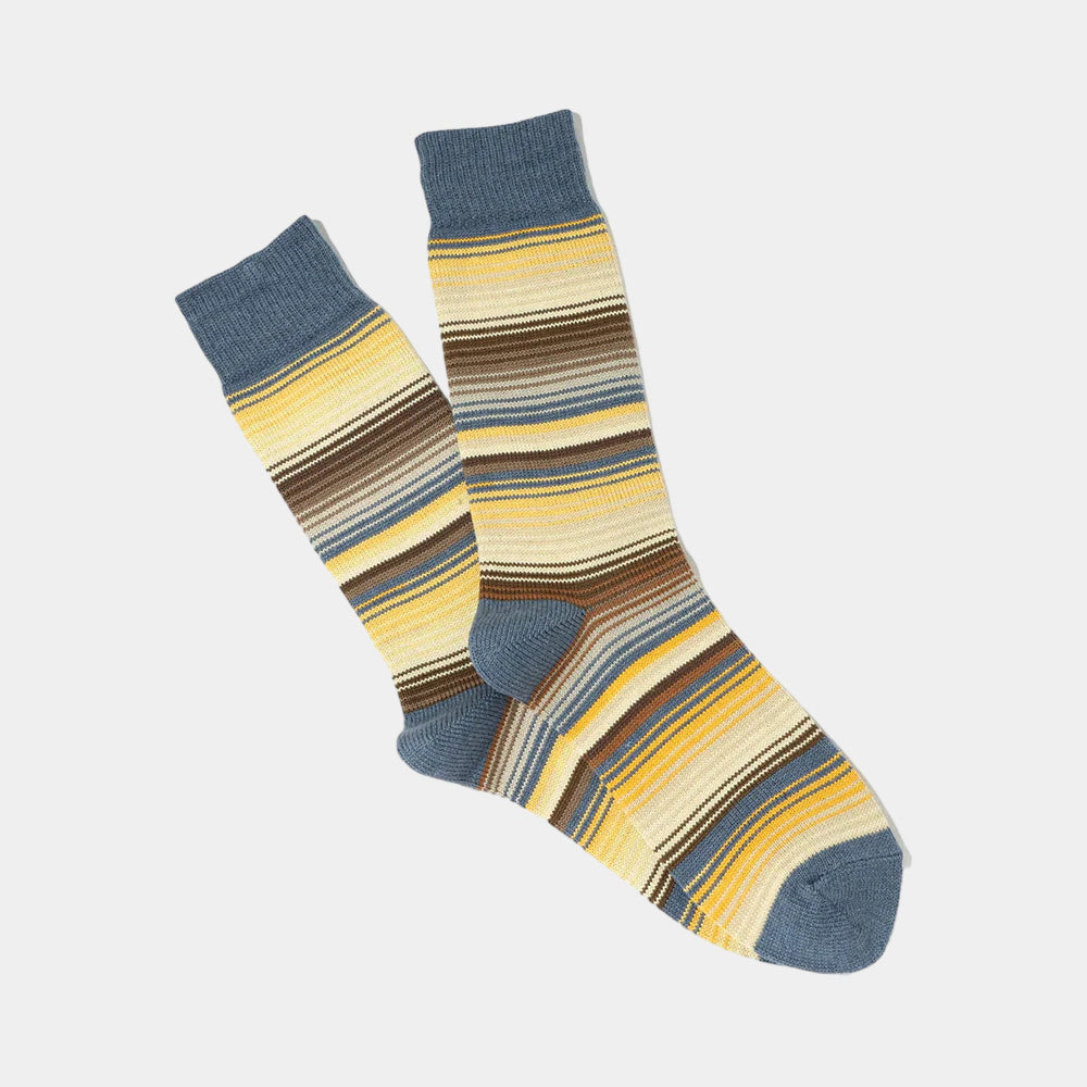 Anonymous-Ism Sarape Stripe Sock - Blue Grey