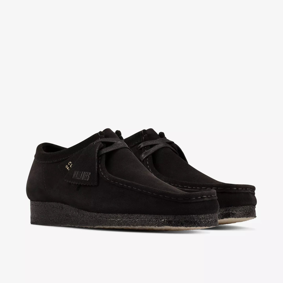 Clarks Originals Wallabee Shoes - Black Suede