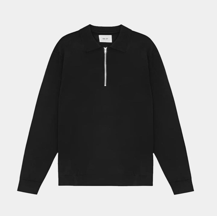 NN.07 Sergio Zip Polo - Black