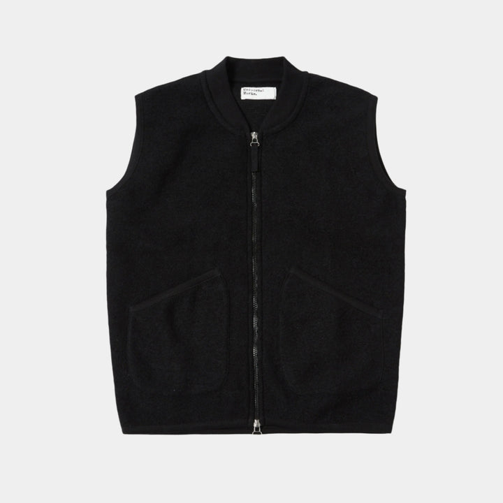 Universal Works Zip Waistcoat - Black