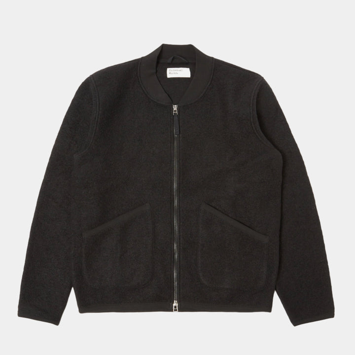 Universal Works Zip Bomber Jacket - Black