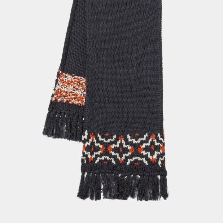 Universal Works Wool Scarf - Navy/Ecru