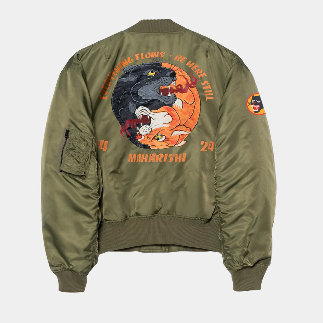 Maharishi Duality Panther MA1 Flight Jacket Olive The Modern Draper