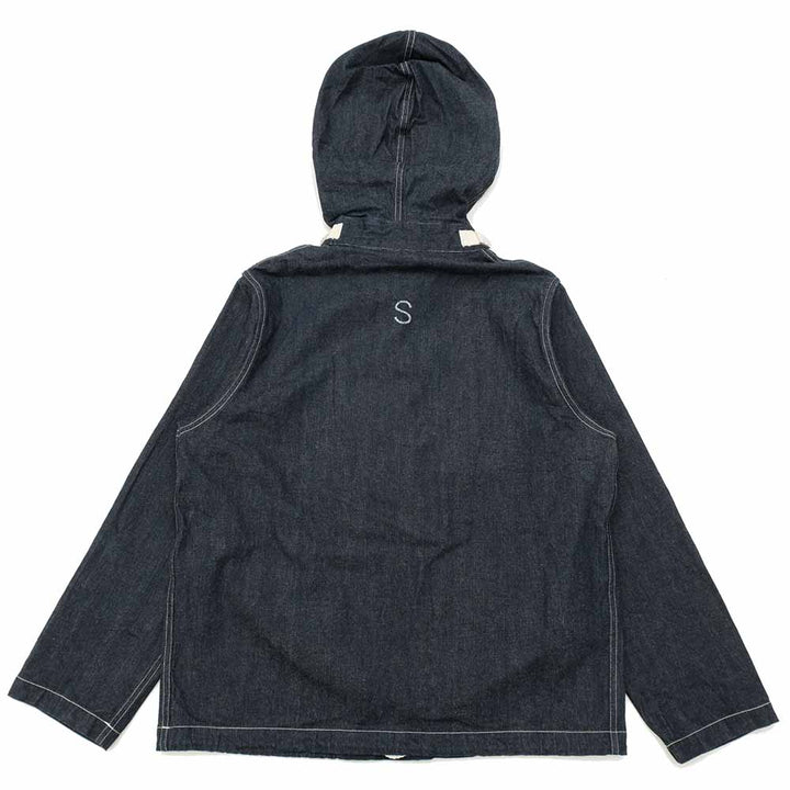 Buzz Rickson's US Navy Denim Gas Protection Hooded Pullover Jacket - Navy