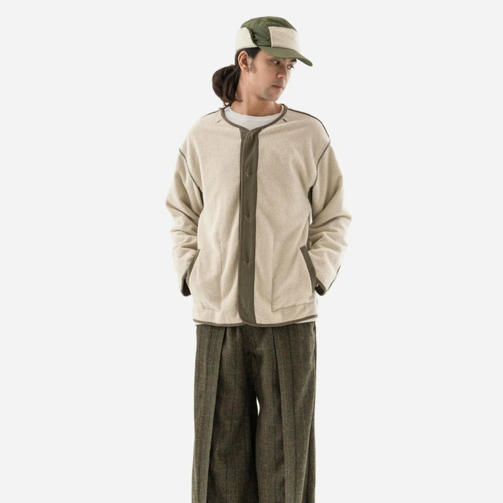 Maharishi Reversible M65 Wool Liner - Olive/Ecru