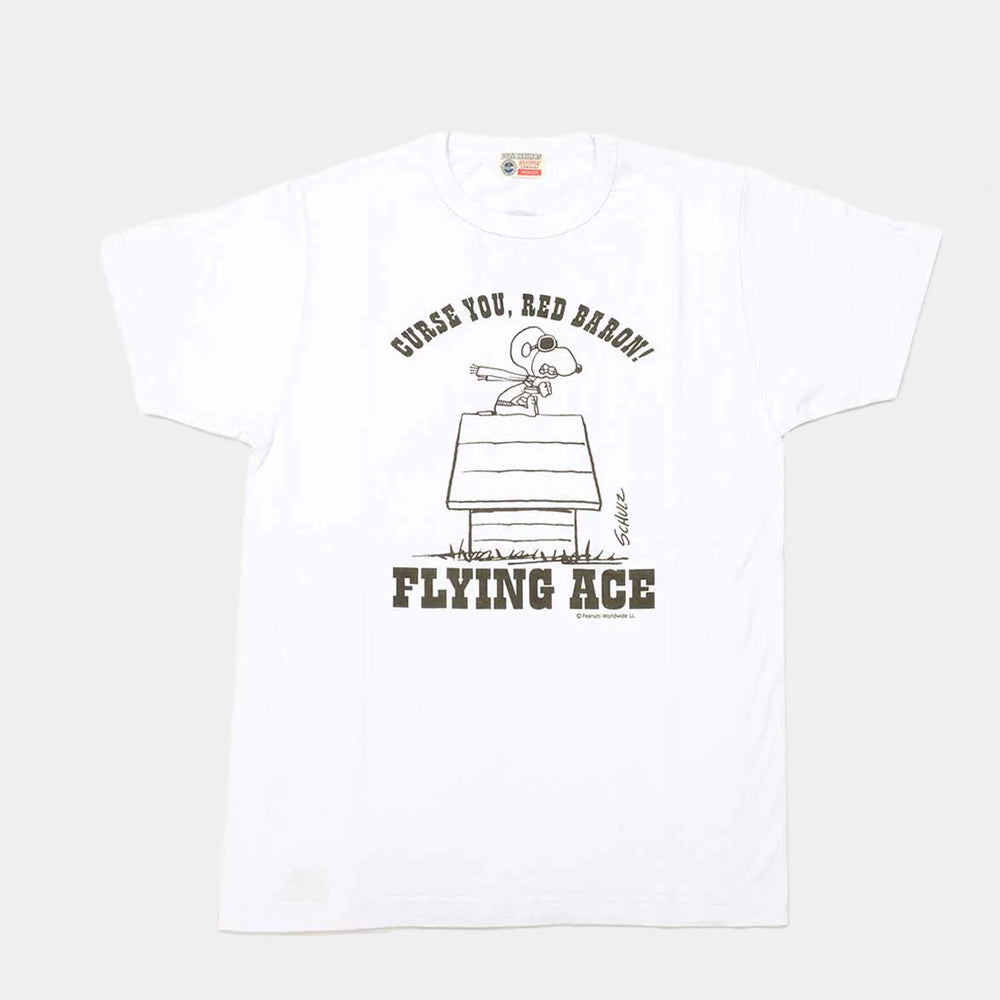 Buzz Rickson's Peanuts Flying Ace T-Shirt - White