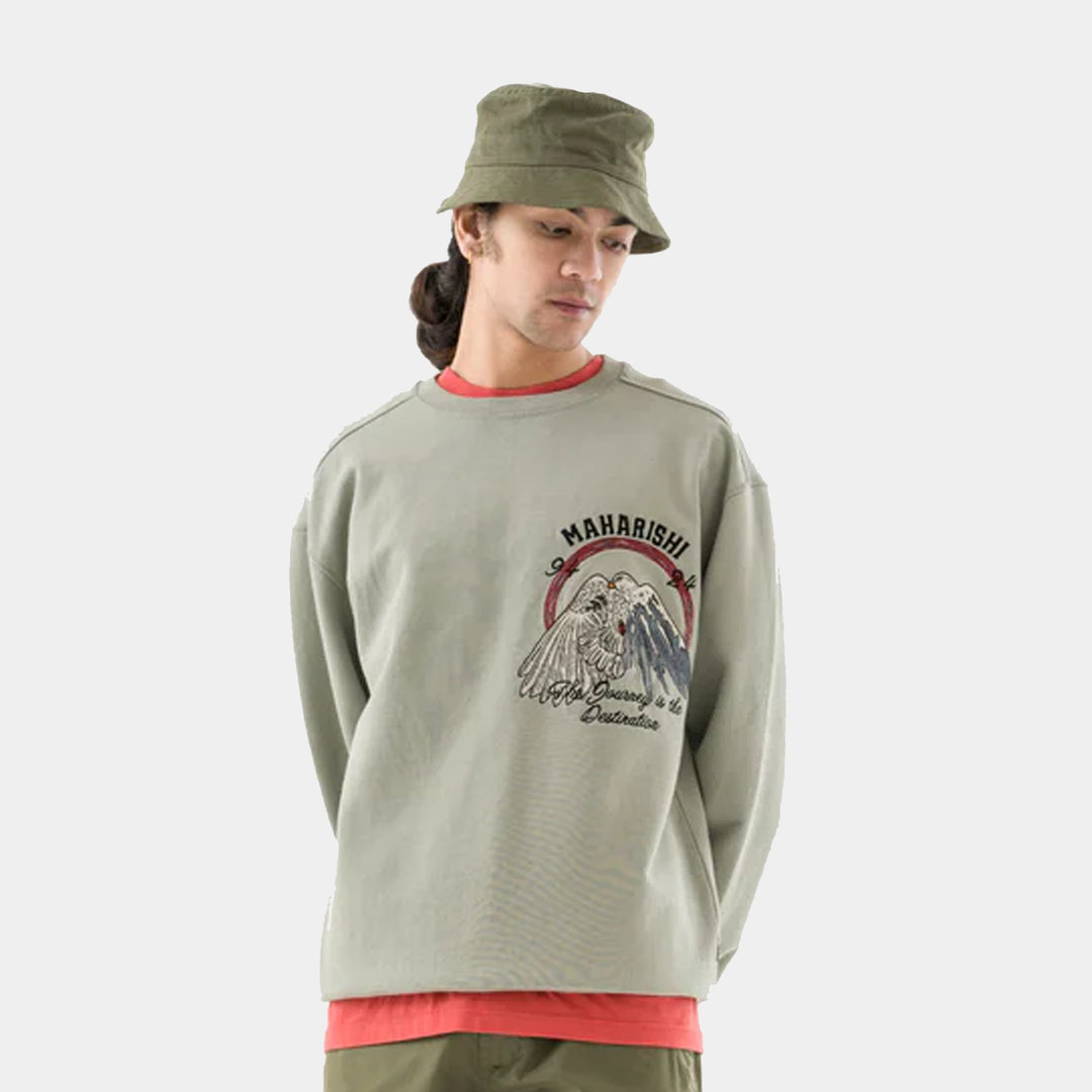 Maharishi Peace Mount Maha Crew Sweatshirt - Sage