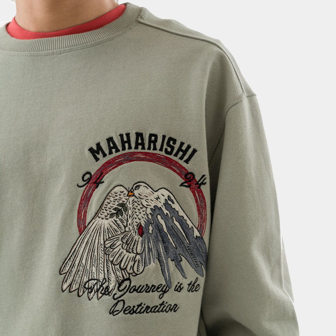 Maharishi Peace Mount Maha Crew Sweatshirt - Sage