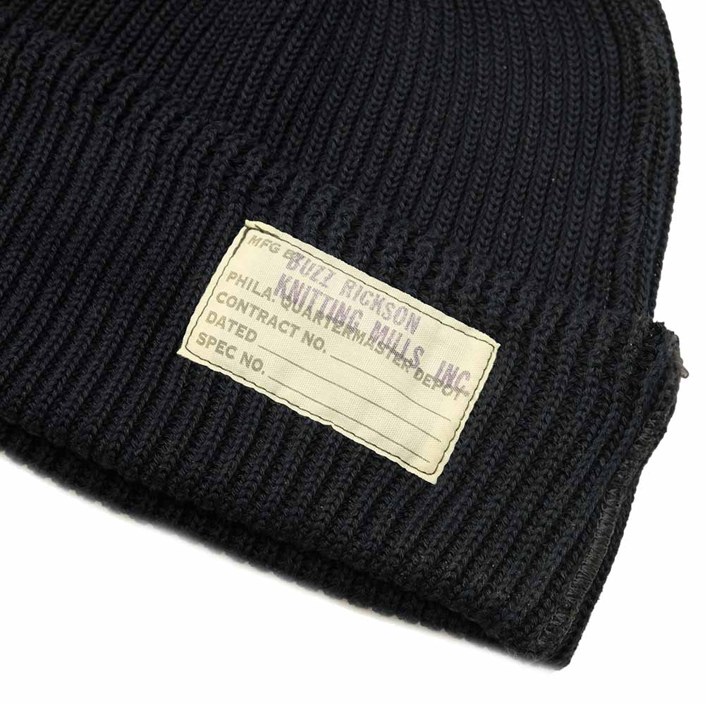 Buzz Rickson's Cotton Stencil Watch Cap - Navy