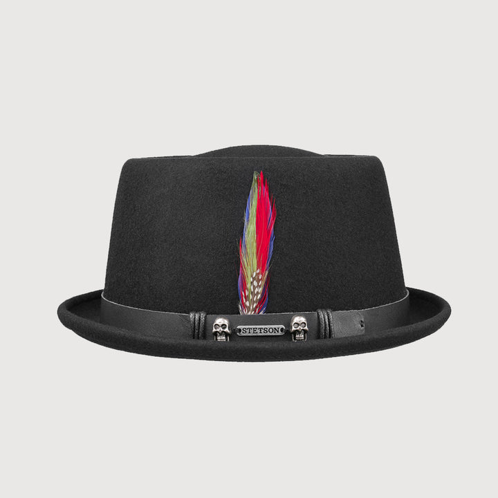 Stetson Pennsylvania Woolfelt Pork Pie Hat - Black