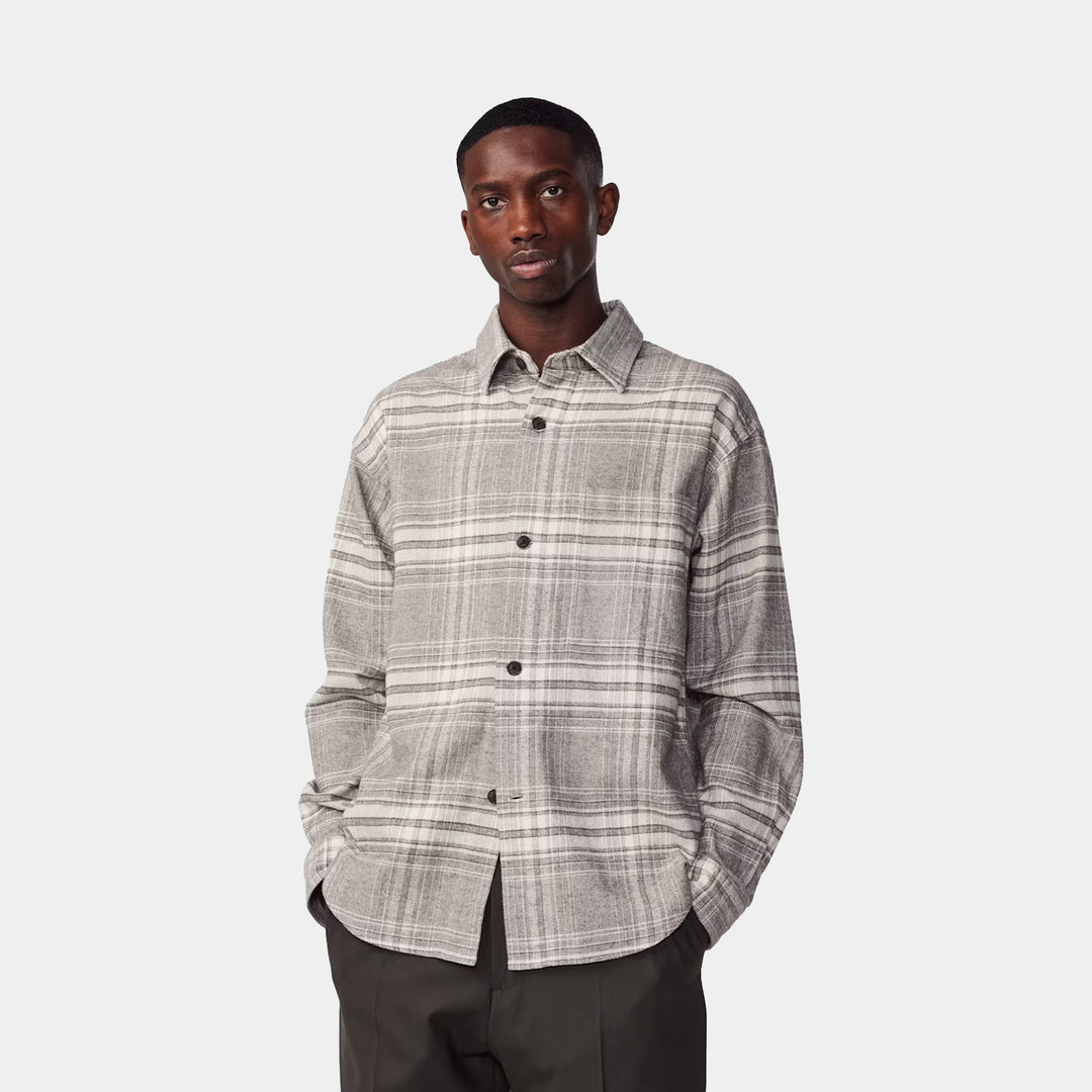 NN.07 Adwin Flannel Overshirt - Brown Check