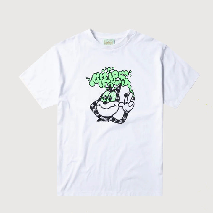 Aries Stoned Cat T-Shirt - White