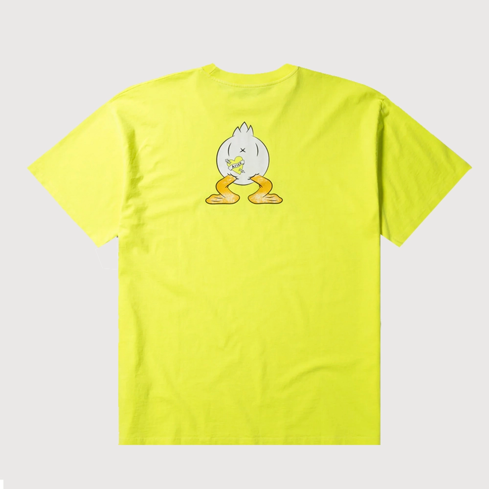 Aries Aged Aye Duck Fluoro T-Shirt - Safety Yellow