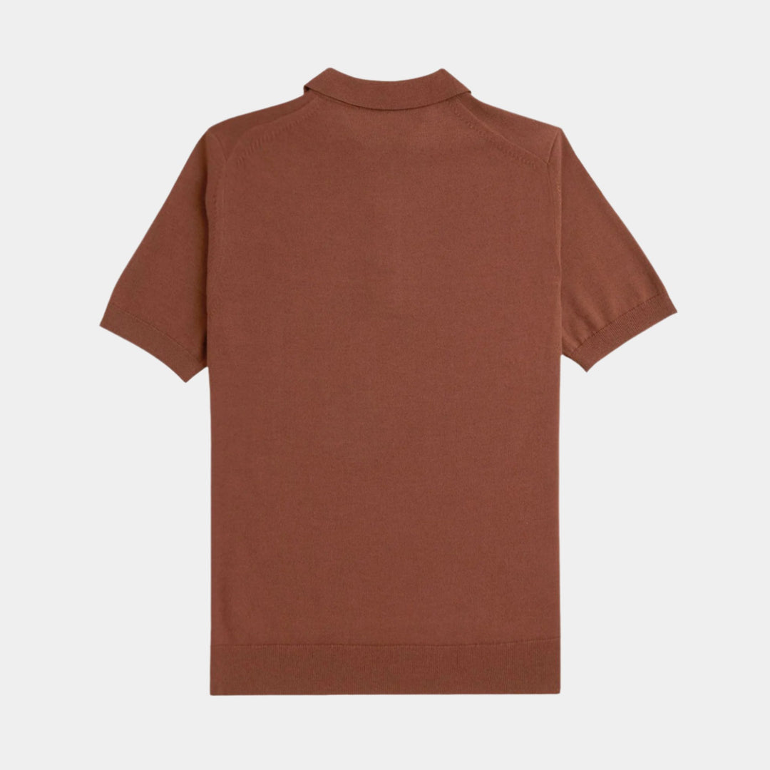 Fred Perry Knitted Shirt - Whisky Brown