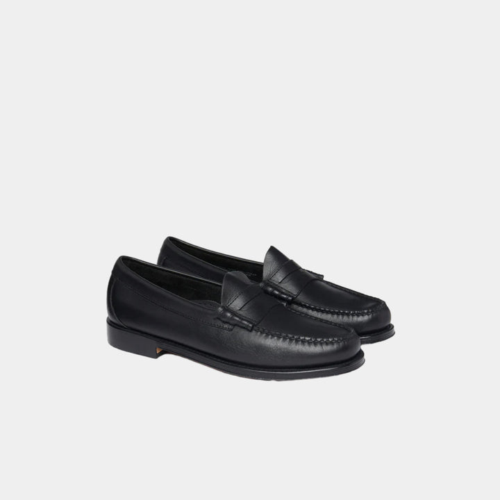 GH Bass Weejuns Larson Penny Loafers - Soft Black Leather