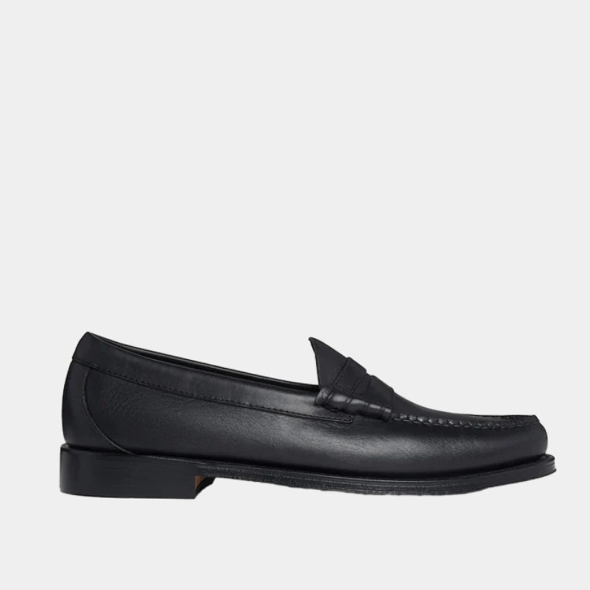 Black soft hot sale leather loafers