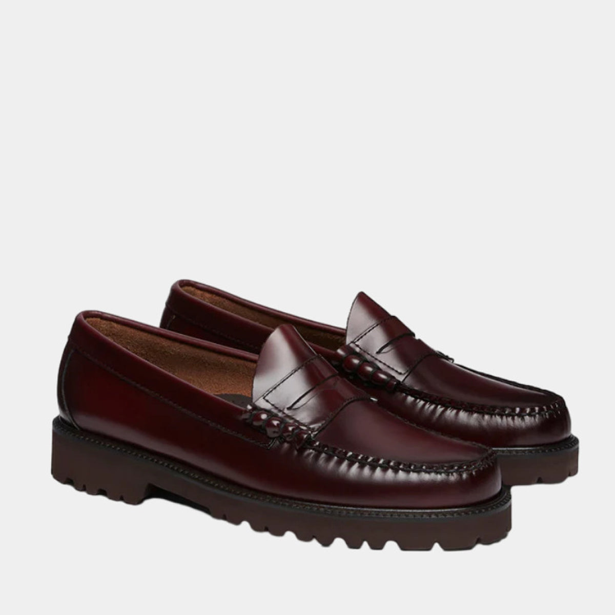 GH Bass Weejuns 90s Larson Penny Loafers Wine Leather The Modern Draper