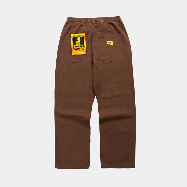 Service Works Classic Canvas Chef Pants - Brown