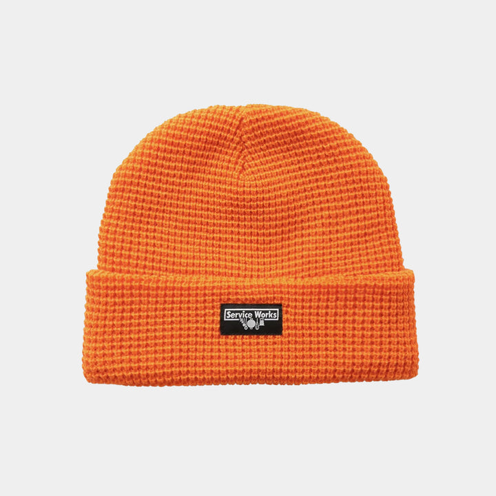 Service Works Waffle Logo Beanie - Orange