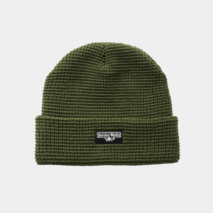 Service Works Waffle Logo Beanie - Olive