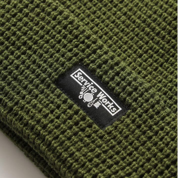 Service Works Waffle Logo Beanie - Olive