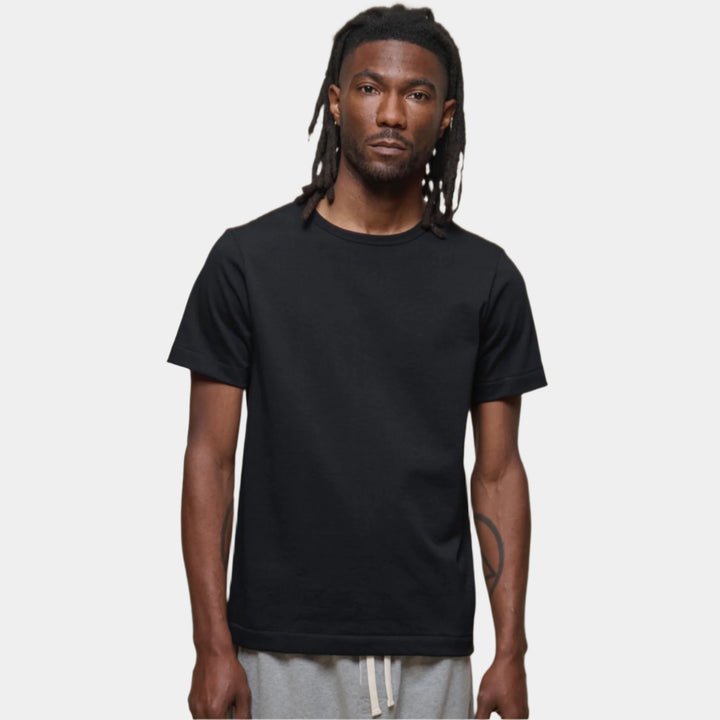 Merz B. Schwanen 215 Loopwheeled T-Shirt - Deep Black