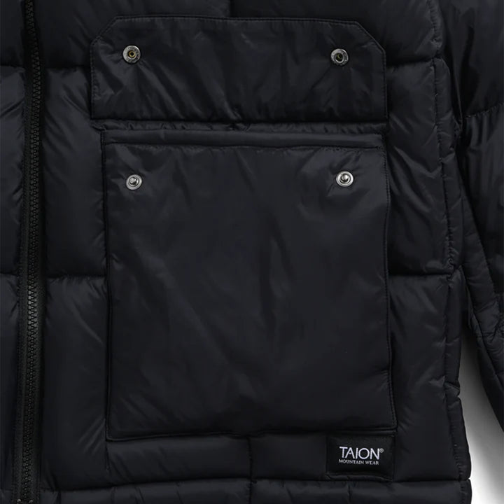 Taion Mountain Packable Volume Hood Down Jacket - Black