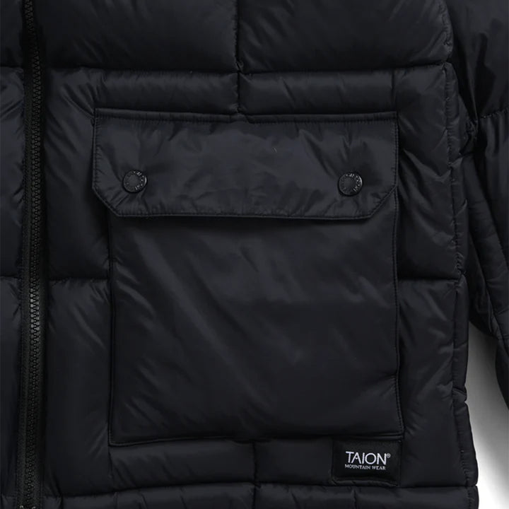 Taion Mountain Packable Volume Hood Down Jacket - Black