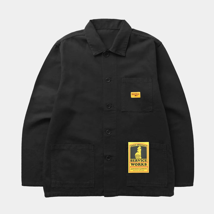 Service Works Canvas Coverall Jacket - Black