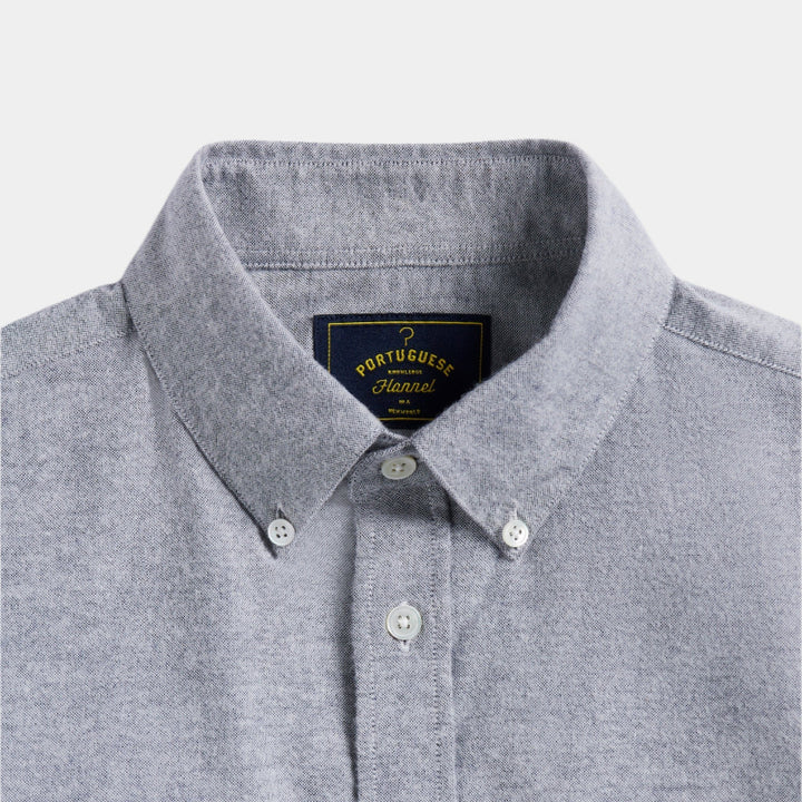 Portuguese Flannel Brushed Oxford Shirt - Blue