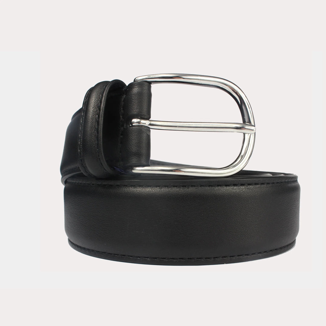 Andersons Leather Belt - Black Smooth