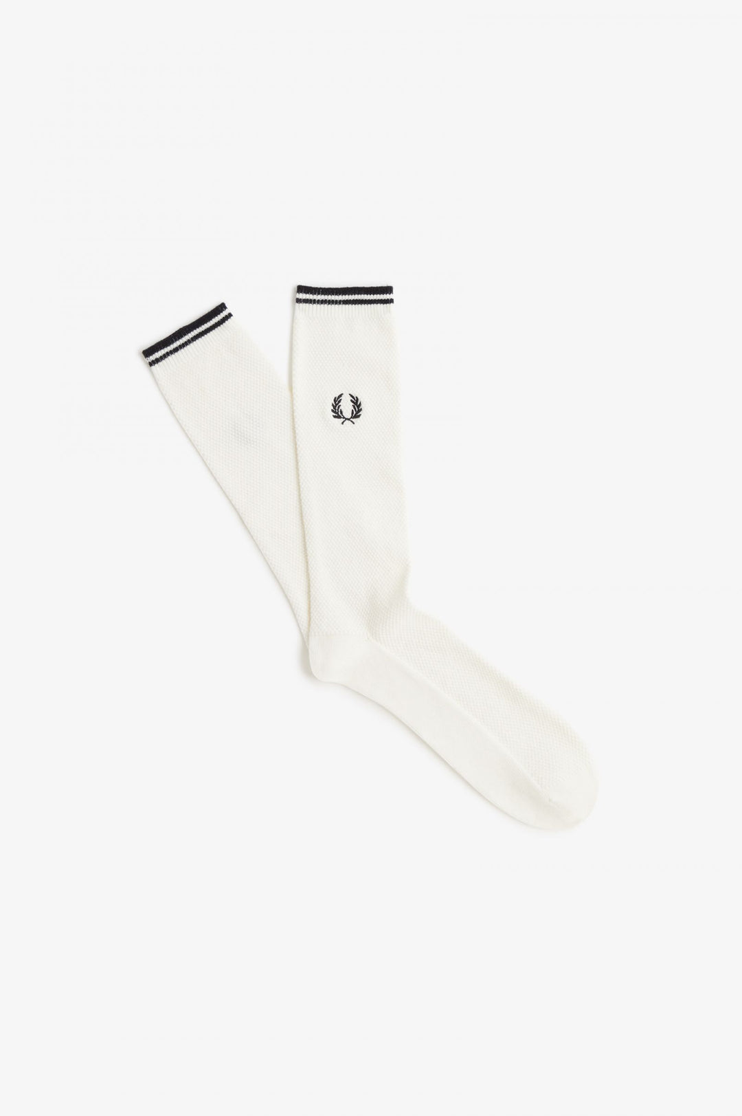 Fred Perry Tipped Socks - Snow White/Black