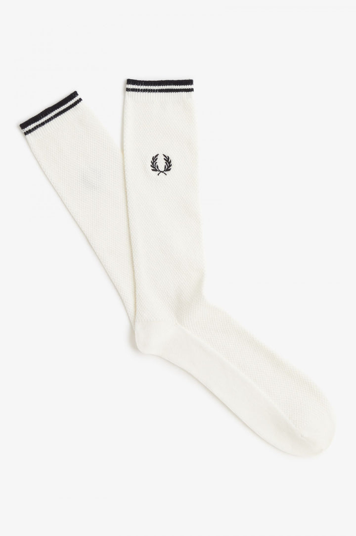 Fred Perry Tipped Socks - Snow White/Black