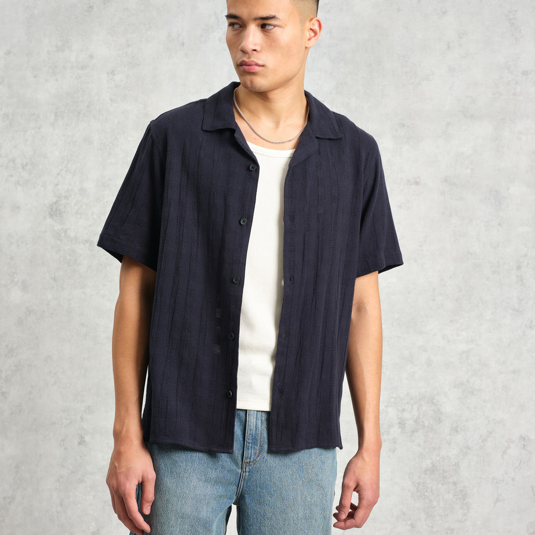 Wax London Didcot Shirt - Navy