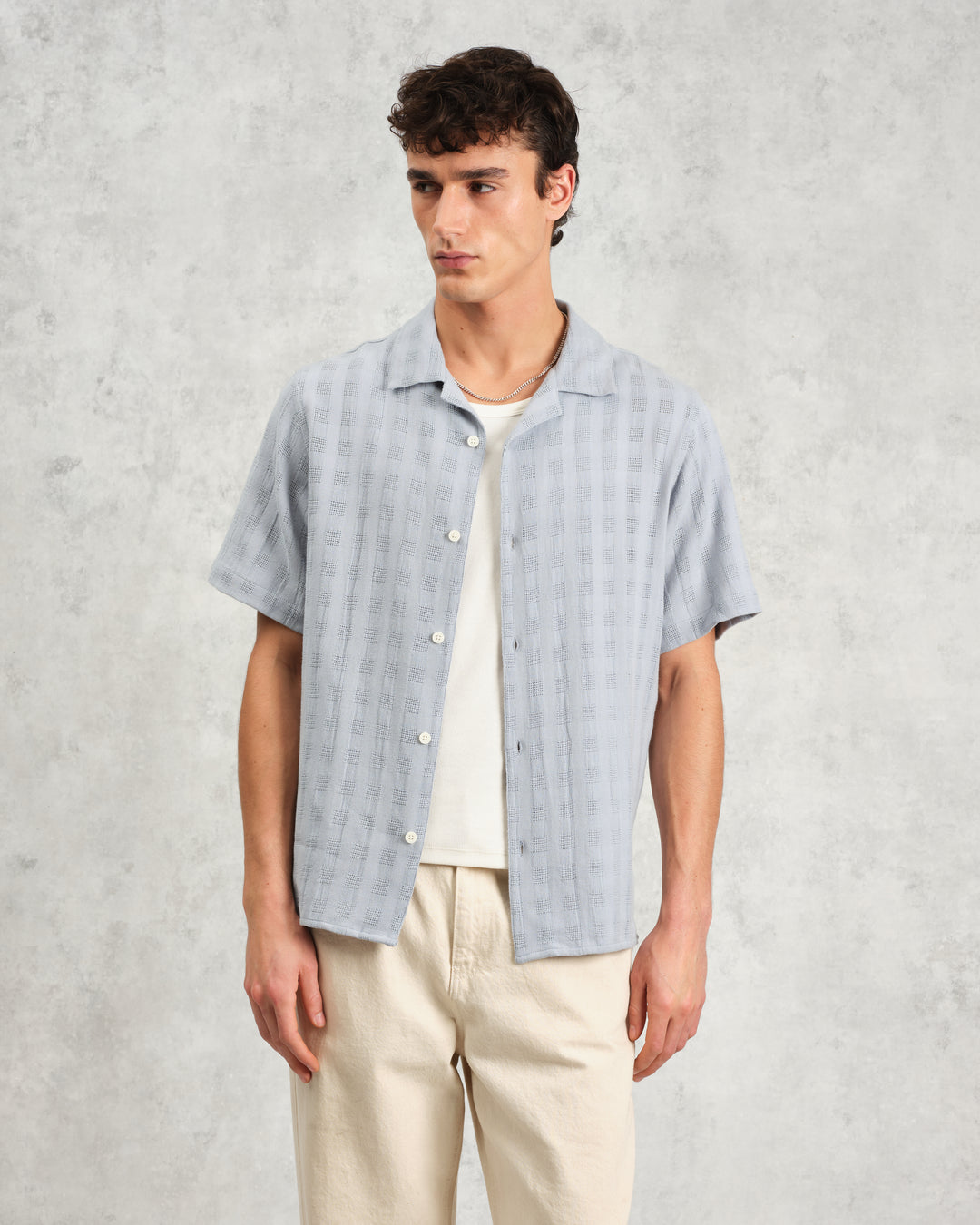 Wax London Didcot Shirt - Pale Blue