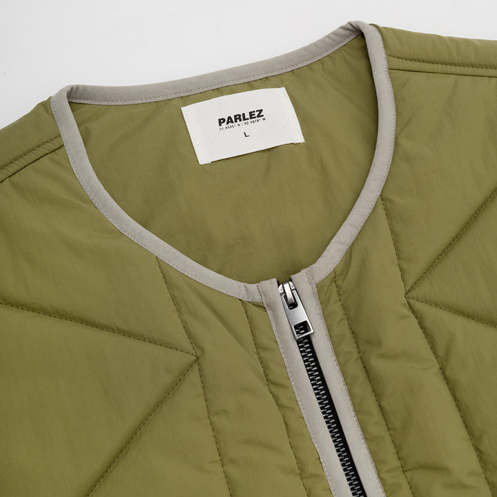 Parlez Elkins Gilet - Olive Green