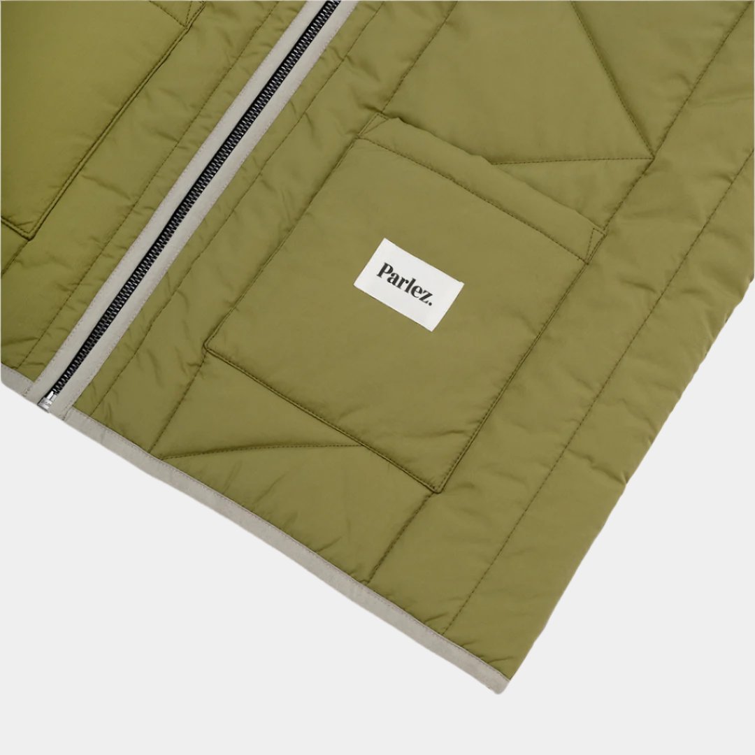 Parlez Elkins Gilet - Olive Green