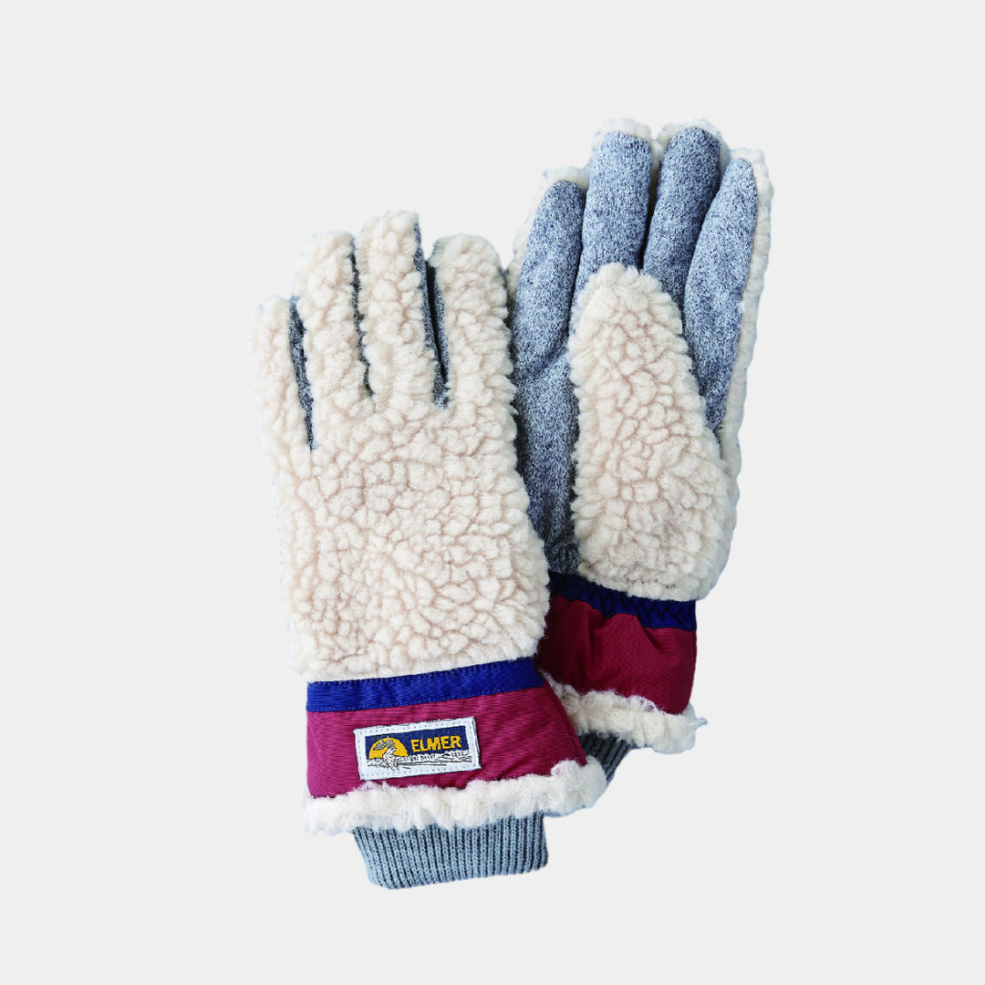 Elmer 353 Wool Pile Gloves - Beige/Wine