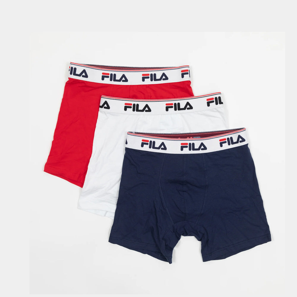 Fila Tristan 3 Pack Mid Rise Trunk - Fila Navy/White/Red