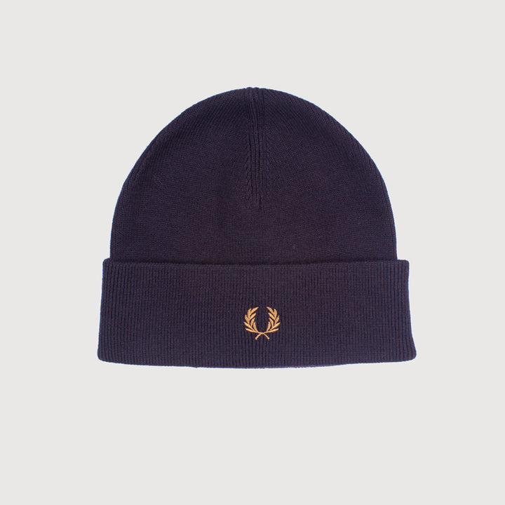 Fred Perry Classic Beanie - Navy/Dark Caramel