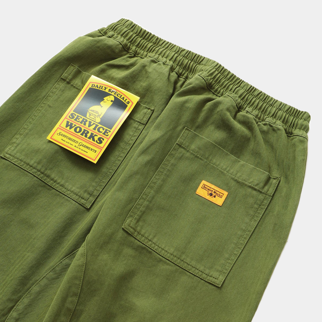 Service Works Herringbone Chef Pant - Pesto