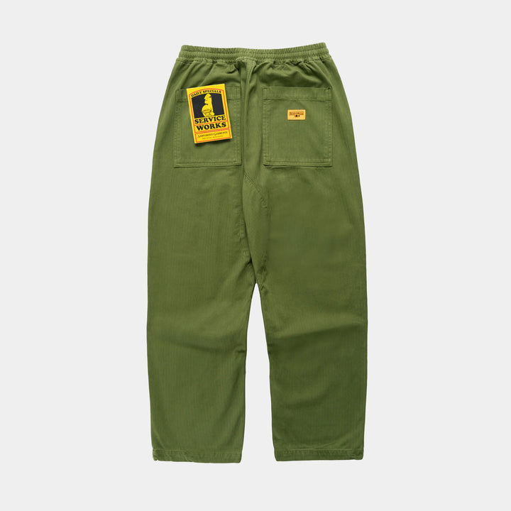 Service Works Herringbone Chef Pant - Pesto