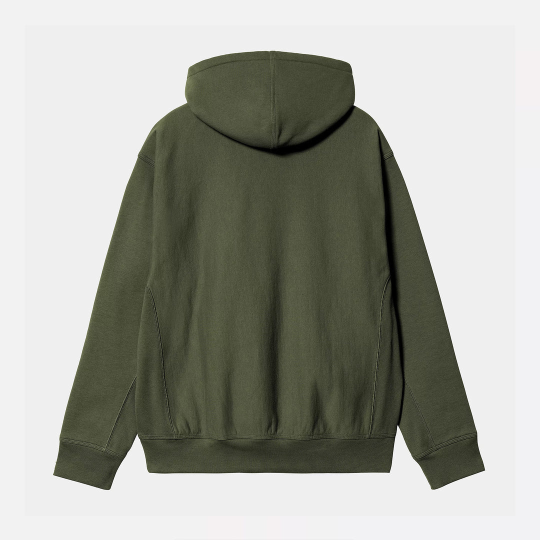 Carhartt WIP Hooded American Script Sweatshirt - Tarragon